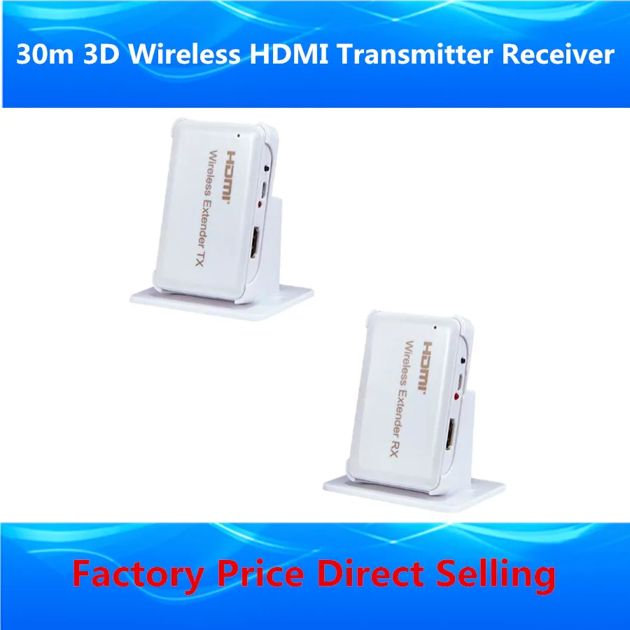 Full HD 1080 P Беспроводной HDMI удлинитель 30 м HDMI1.4 3D WI-FI отправитель приемник передатчик