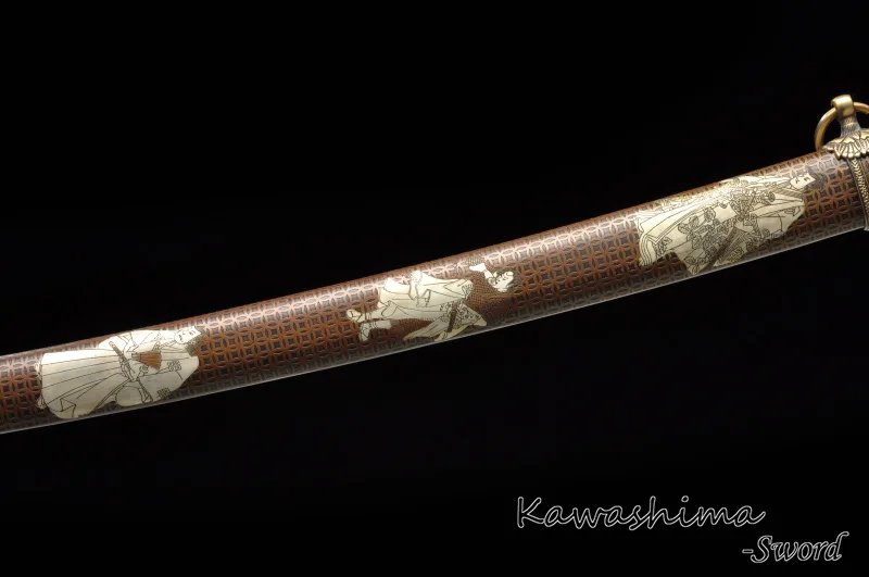 Японский полицейский Меч Катана глина закаленное 1095 Высокоуглеродистая сталь