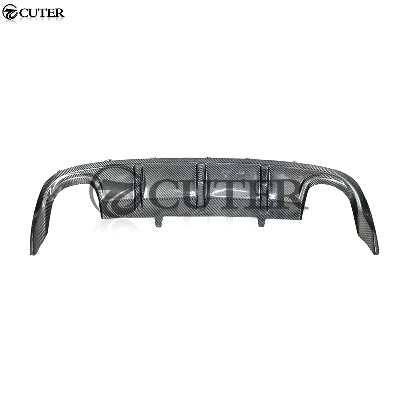 CC углеродное волокно задний бампер диффузор четыре выхлопа губ для Volkswagen Rline