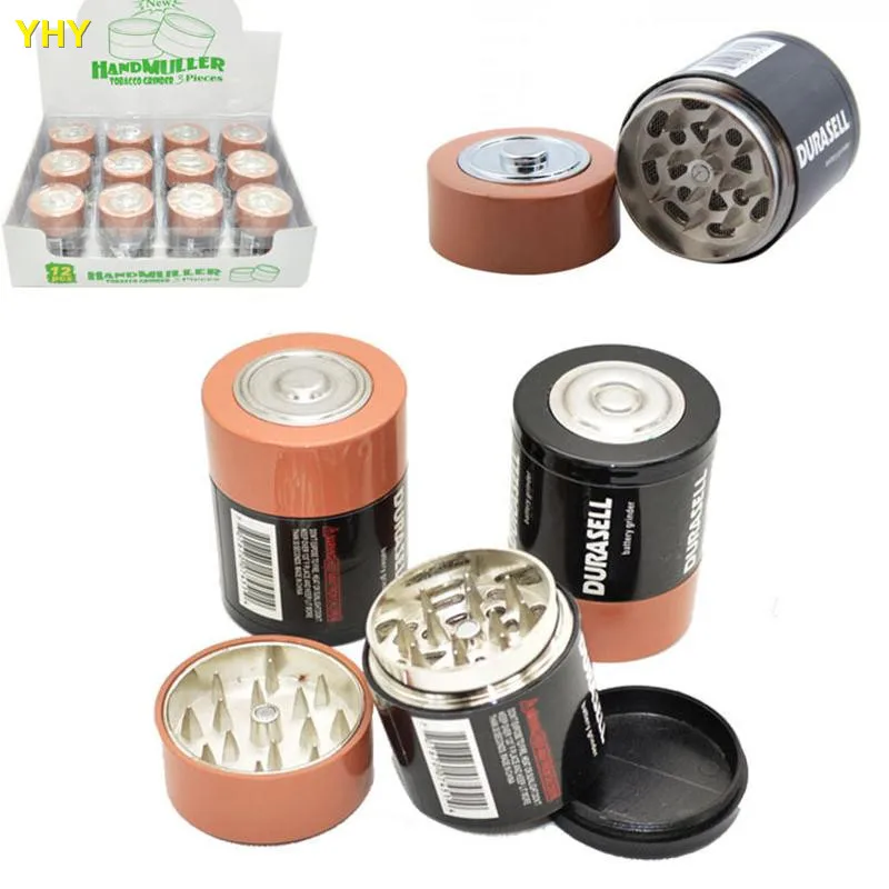 Творческий Батарея в форме металлический сплав цинка травяной травы Grinder Spice