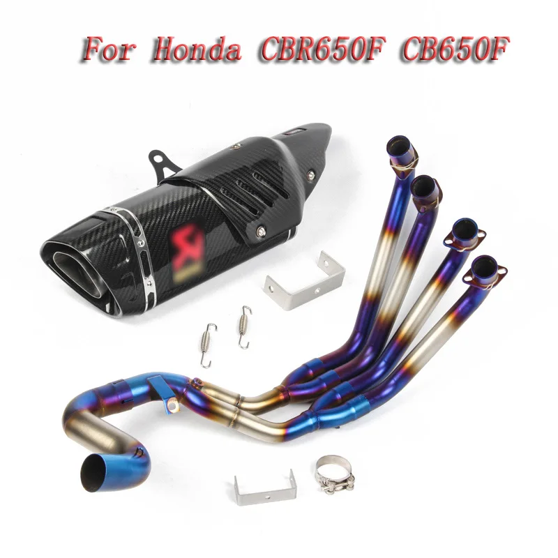 Выхлопная система мотоцикла для Honda CBR650F CBR650 CB650F с выхлопом - Цвет: F