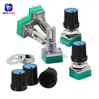 5 шт.лот B10K 10K Ом 3-контактный одиночный линейный роторный потенциометр 15 мм накатанный вал диаметром 6 мм. Потенциометр с ручкой для Arduino