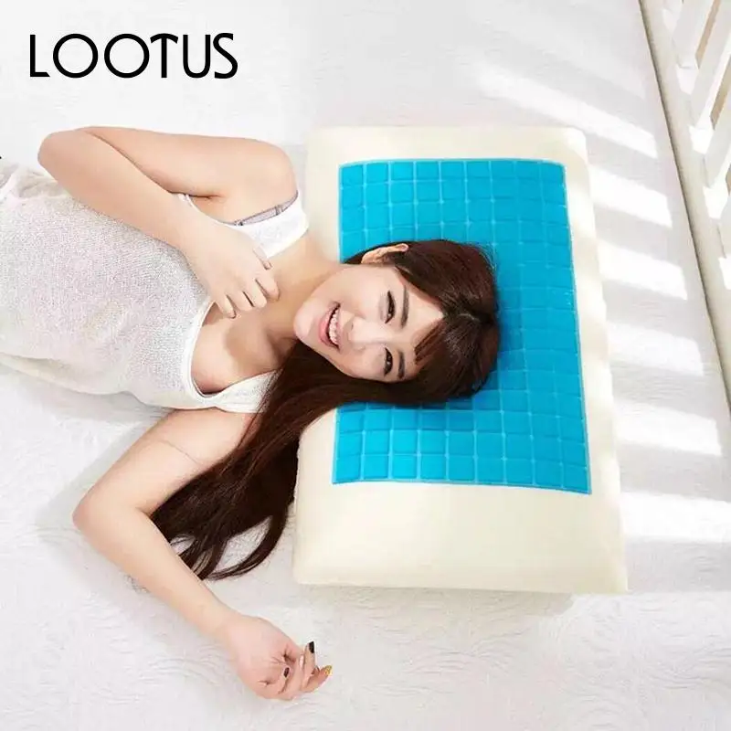 Memory Foam белый постельная Подушка охлаждающий гель моющиеся ортопедические