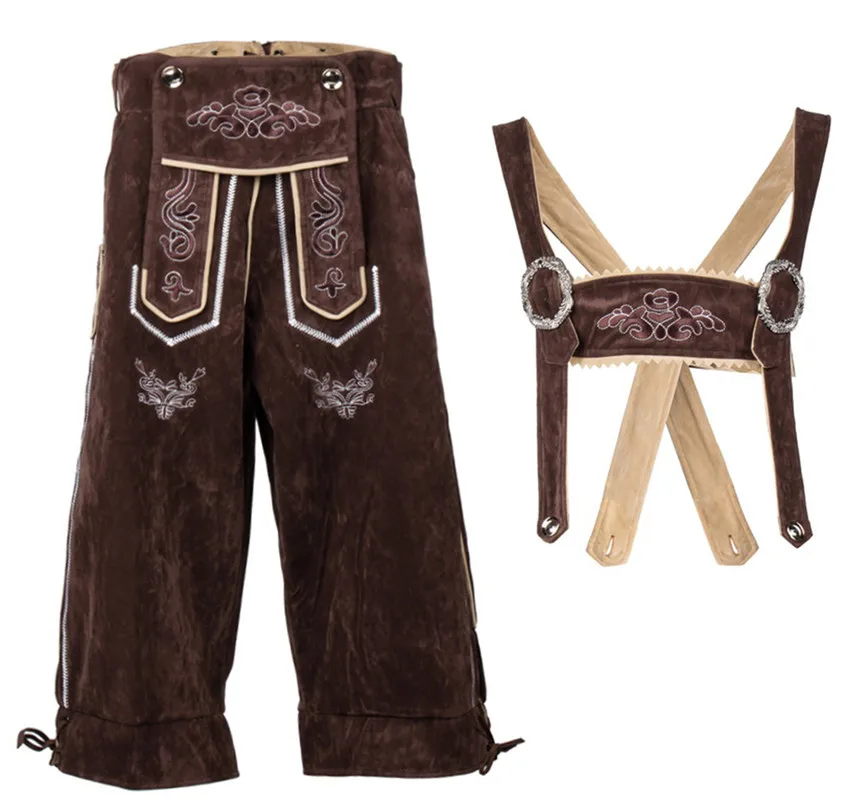Немецкий костюм на Октоберфест традиционный баварский аутентичный Lederhosen с