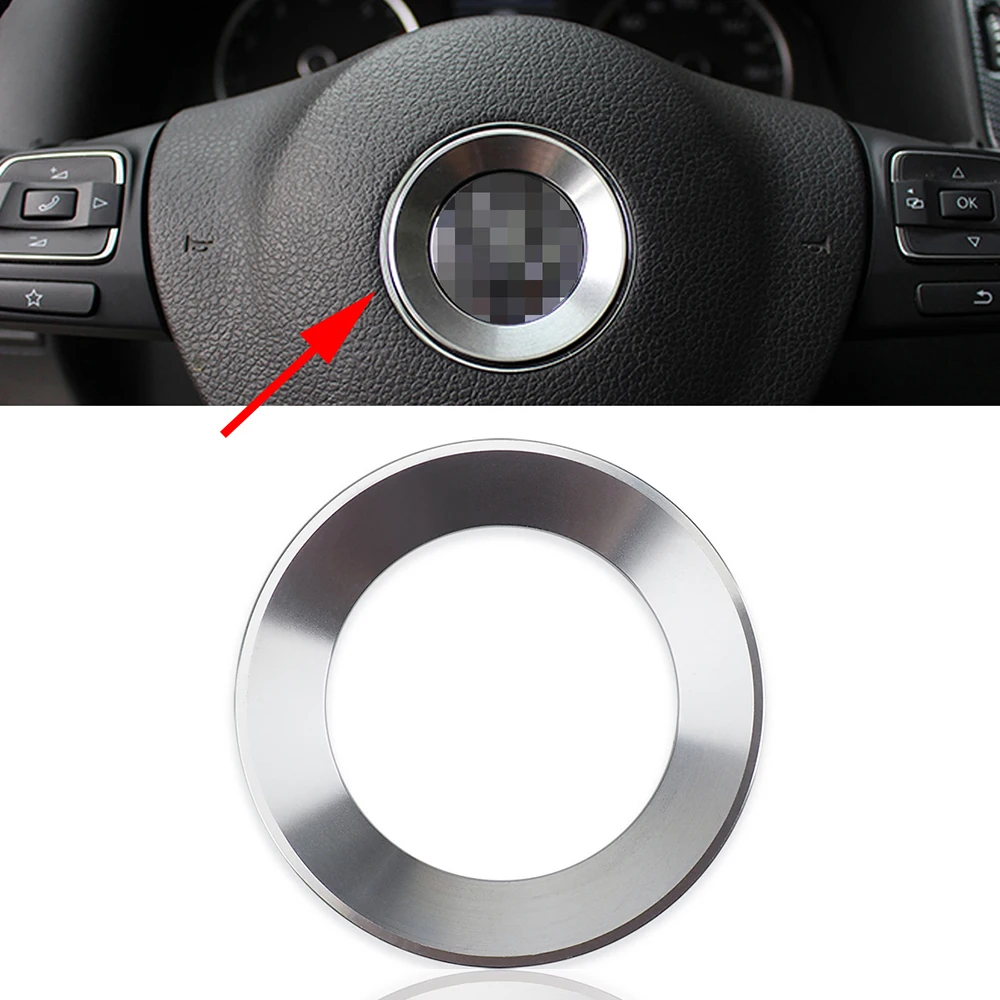 Украшение на руль металлическое кольцо рамка наклейка декор для Volkswagen VW Passat Golf