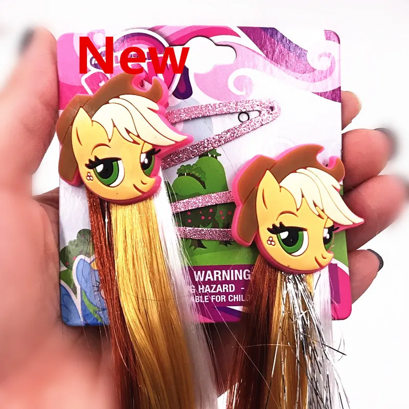 2 шт. My Little Poni милая одежда с героями мультфильмов заколки для волос из ПВХ девочек
