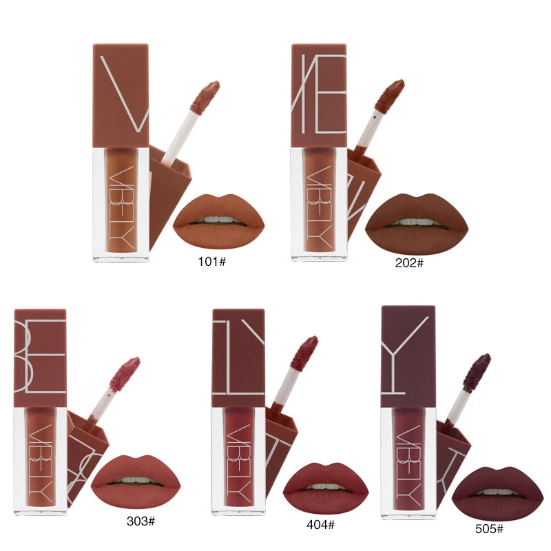 1 Набор жидкая помада для губ глазурь матовая долговечная портативная Мода
