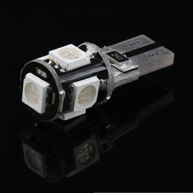 100 шт. автомобильные источники светильник 194 168 T10 canbus светодиодный 5smd 5050 5 smd W5W без