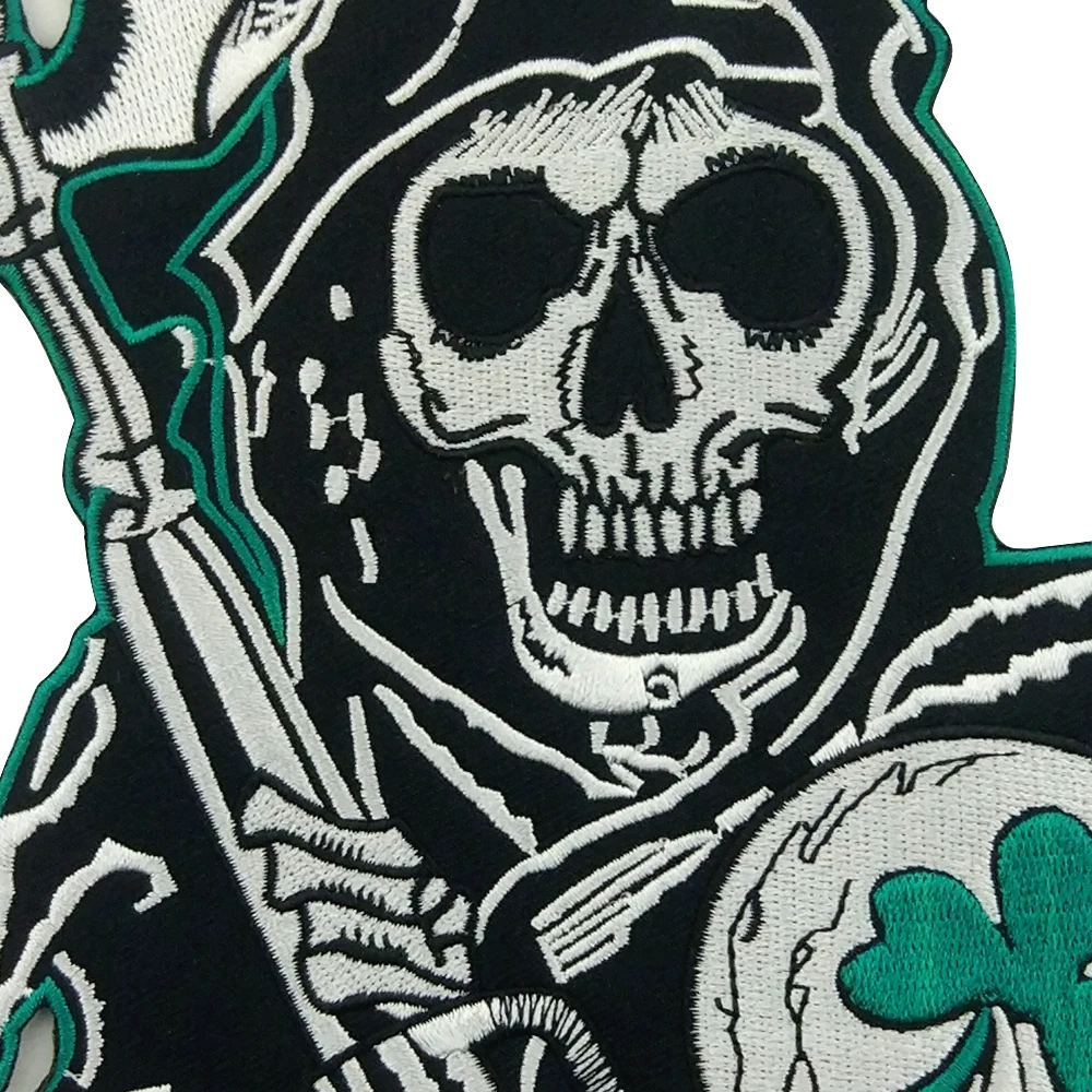 Sons of Patch анархия Ирландия череп жнец мотоцикл байкерская куртка с нашивками MC Клуб значок Free Rider SOA анархия вышитые