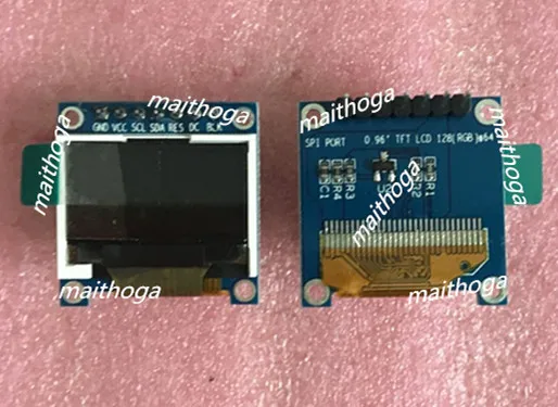 Maithoga 0 96 дюймовый 7PIN SPI 262K цветной TFT ЖК-экран с адаптером платы ST7735 Привод IC 128(RGB)* 64