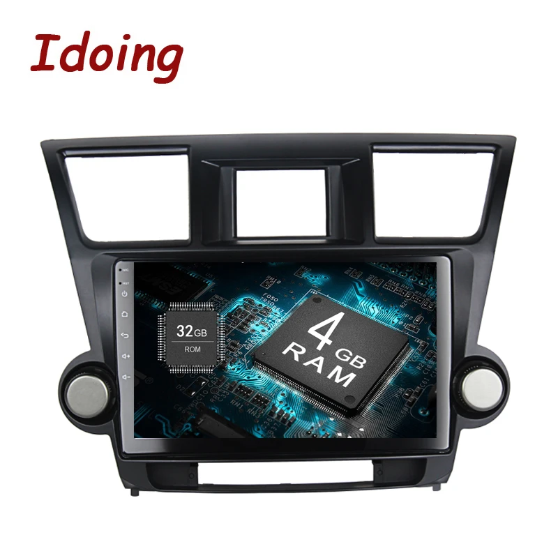 Idoing 2Din10. 2 &quot4 ГБ + 32 8 ядерный Автомобильный gps плеер для Toyota Highlander Android8.0/7 1 рулевое