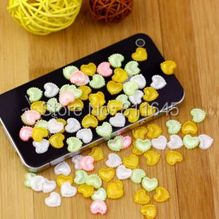 

1000pcs/lot Free shipping cheap mix color ABS half imitation pearl heart beads flatback cabochon scrapbooking Craft 10mm