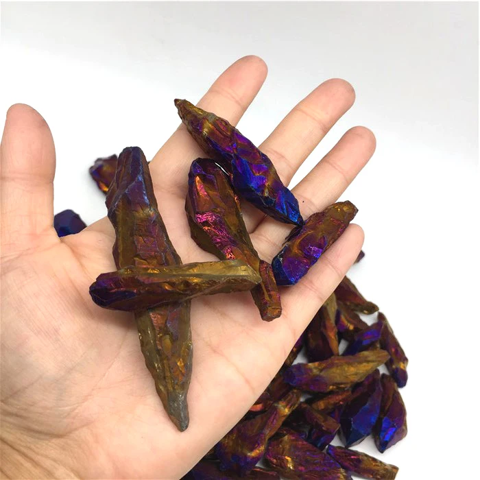 1 кг Радужный кристалл с Аура-кварцем камни титановым покрытием | Дом и сад