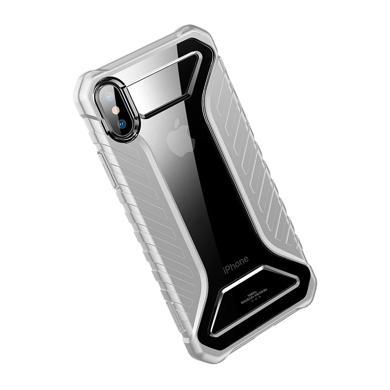 Baseus для iPhone Xs чехол долговечная шина Мягкий силиконовый чехол для iPhone Xs Max XR аксессуары для телефонов - Цвет: Серебристый