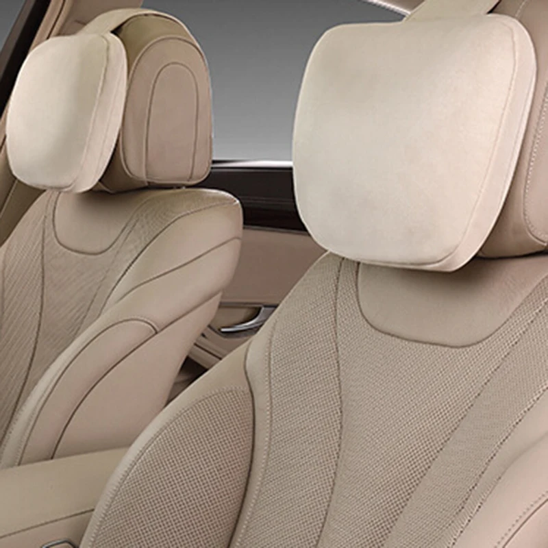 2x бежевый подголовник автомобиля Maybach дизайн S класс мягкая подушка для Mercedes Универсальный