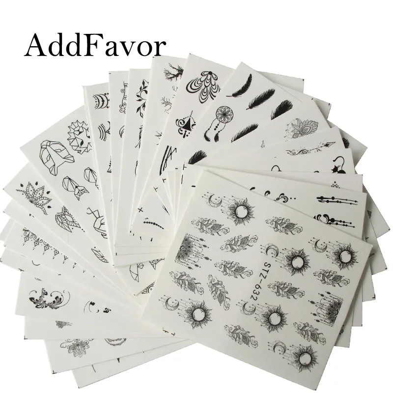 Наклейки для ногтей Addfavor 5 шт. переводные наклейки с водой дизайна сделай сам