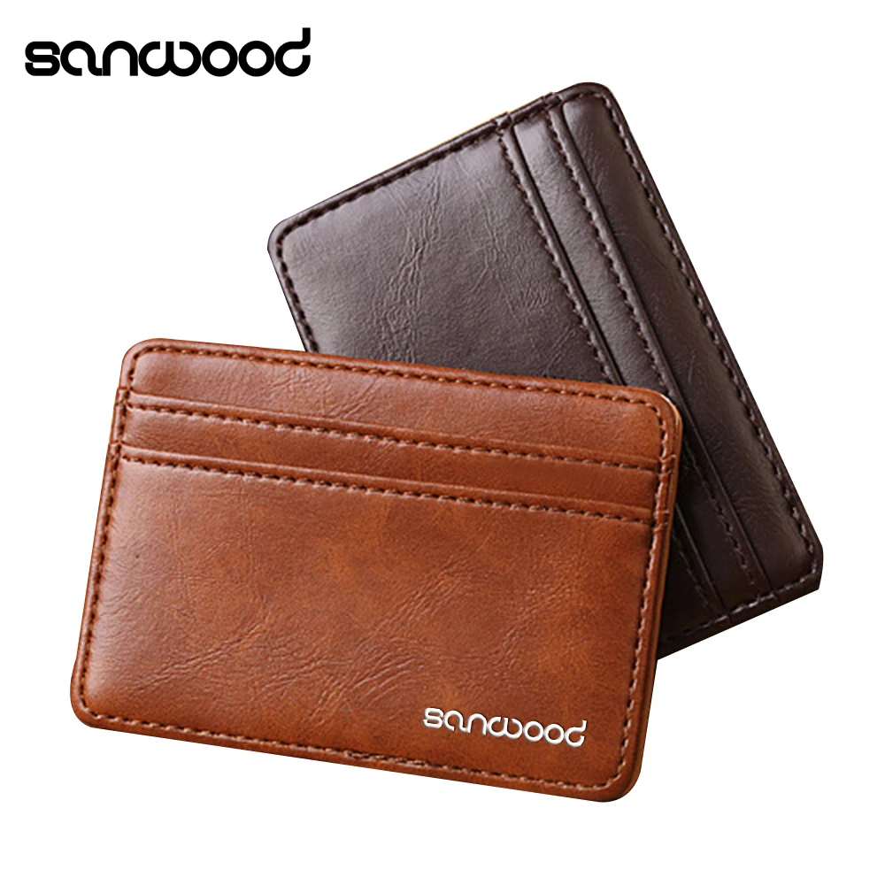 Лидер продаж модный новый мужской волшебный тонкий кошелек из искусственной