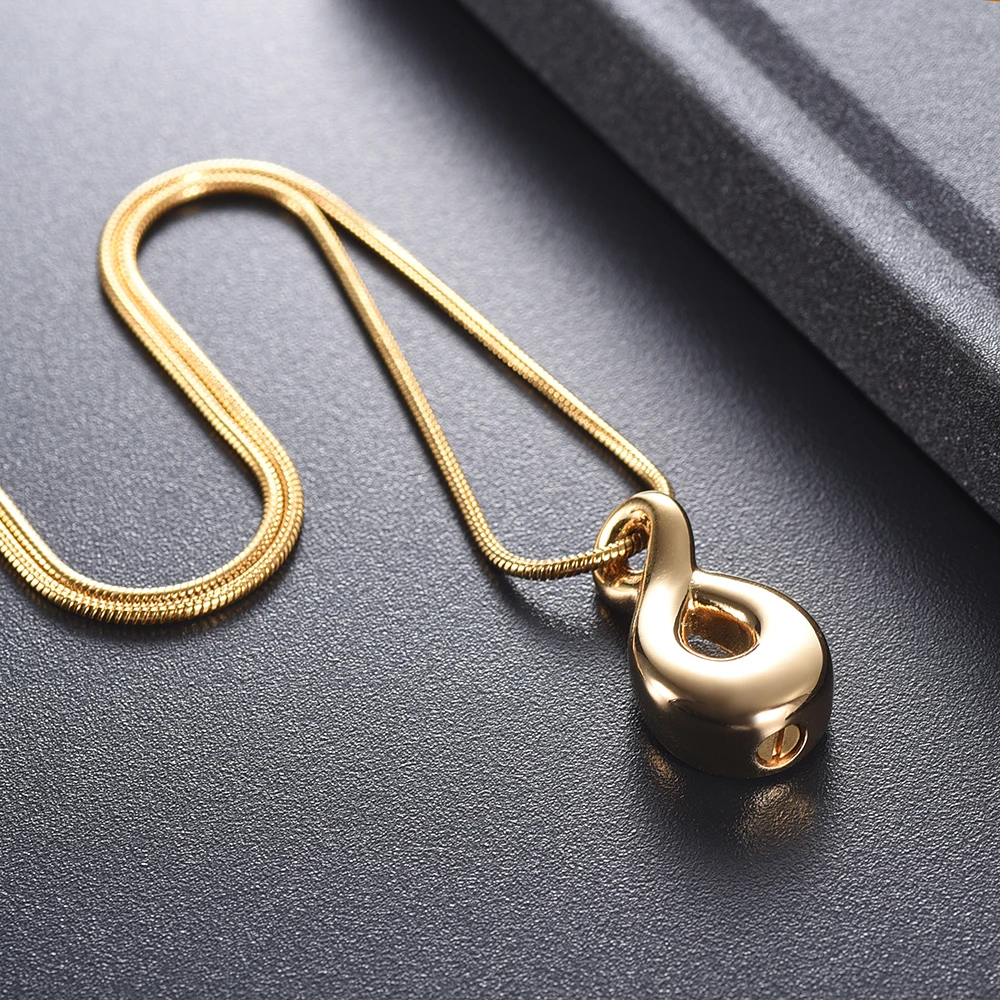 

IJD11527 Infinity Love Necklace for Women Engravable 316L Stainless Steel Cremation Pendant Jewelry Ashes Holder Keepsake Locket