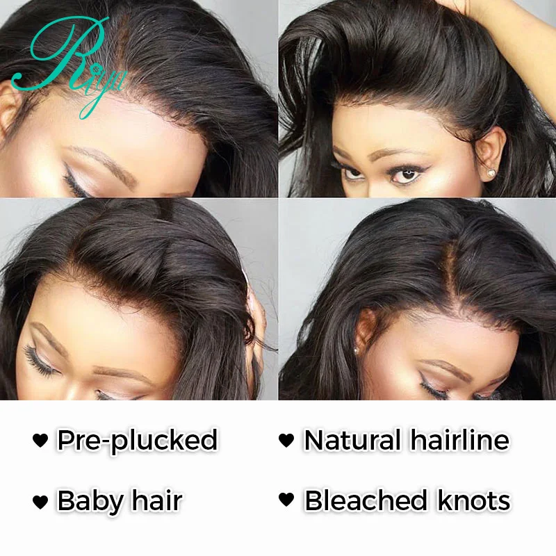 Riya 13X6 Curly Lace Front Human Hair Wigs For Women Brazilian Remy Hair Glueless Lace Wig Pre-Plucked Hairlline With Baby Hair