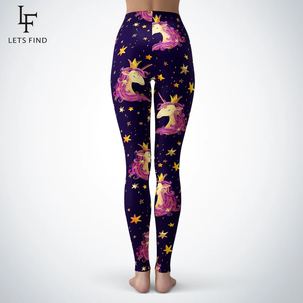 Новый Корона Единорог для женщин пуш ап леггинсы трендовые продукты 2019 размера