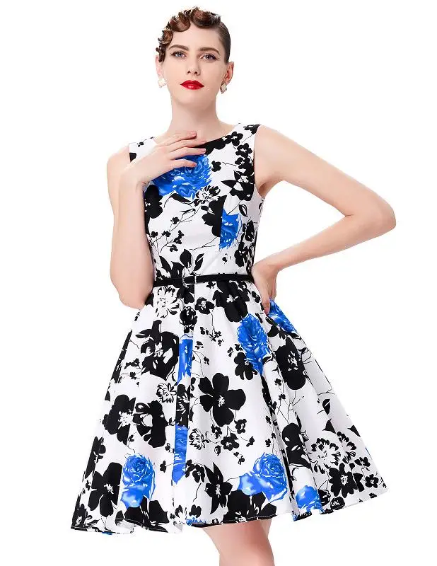 rockabilly dress 47 Женские платья, Летний стиль, вдохновленная винтажная одежда, Ретро стиль, 50 s, большие качели, Одри Хепберн, в горошек, размера плюс, женские платья - Цвет: rockabilly dress 47