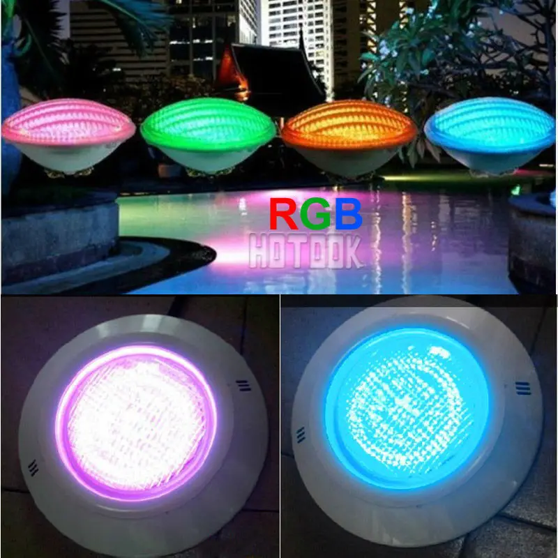 Светодиодный светильник для бассейна 24 Вт IP68 12 В RGB 333 светодиода наружный
