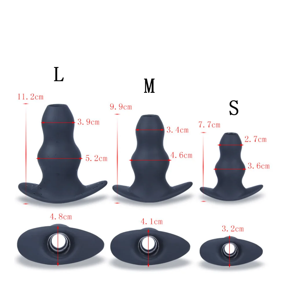 Silicone Hollow Dildo Butt Plug Anal Sex Toys For Women Men Prostate Massager Expanding Anus Dilator Enema Nozzle Wash Cleani L1 | Красота и