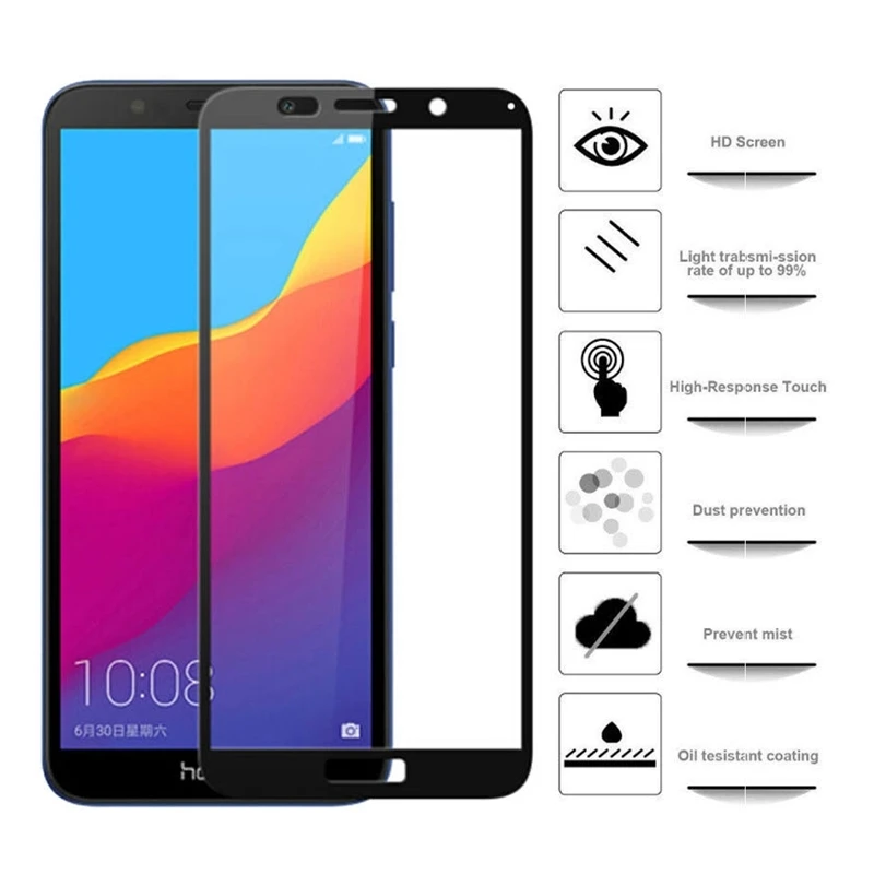 Защитное стекло закаленное 9H 2.5D для Huawei Honor 7A русская версия экран 5 45 дюйма
