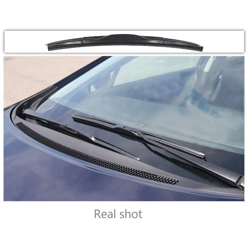 New 2pcs Universal Car Boneless Wiper Blade Replace Rubber Refill Natural Frameless Windscreen Windshield Accessories Drop HR |