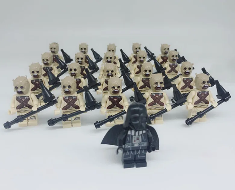 21 шт. Rogue STAR WARS Wolfpack Клон Trooper командор Фокс Клон Trooper Капитан Рекс совместим с laingly мини игрушка fig block - Цвет: PG633 C005 20PCS