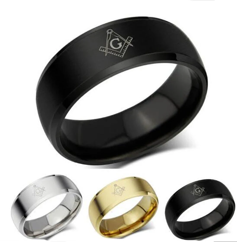 Горячие 316L Нержавеющая сталь Для мужчин женщин кольцо золото бесплатная Мейсон