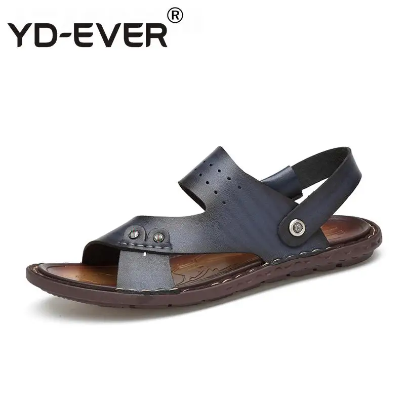 YD-EVER Лидер продаж Новинка модная летняя пляжная Мужская обувь для отдыха кожаные