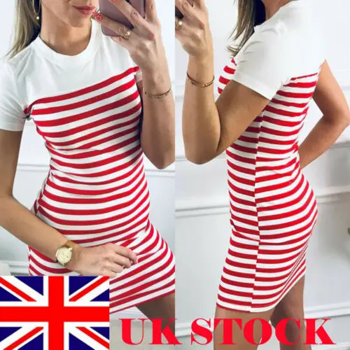 Женское платье мини повседневное облегающее с коротким рукавом и о вырезом для