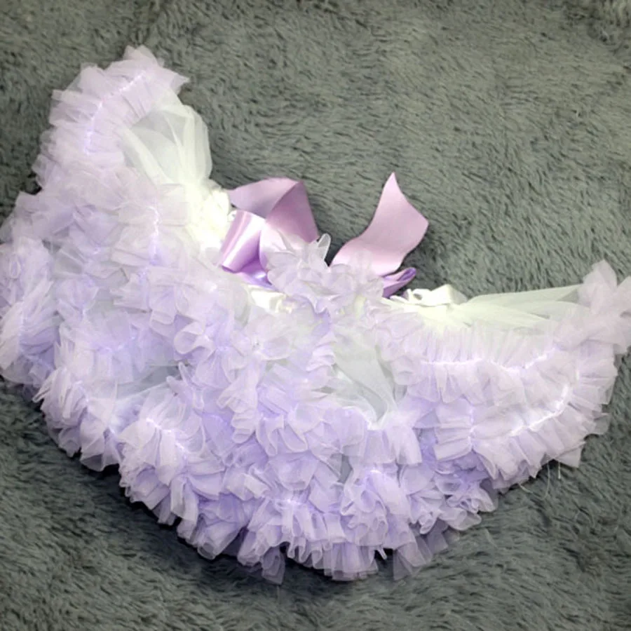 Юбка для новорожденных детская юбка пачка белого и сиреневого цвета повязка на