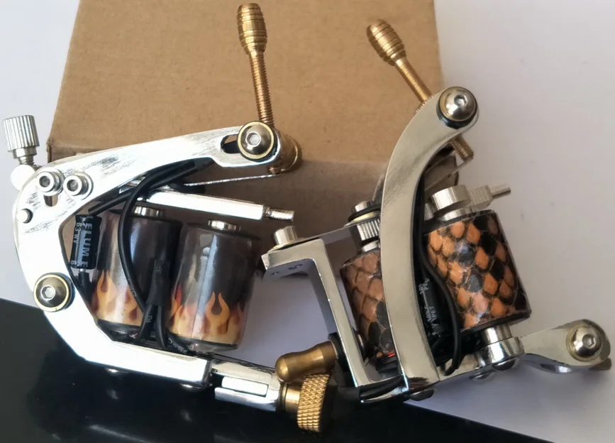 2 шт. хит продаж новинка пистолеты Для Татуировок серебристого цвета для