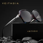 Женские солнцезащитные очки VEITHDIA, Ретро стиль, поляризационные, Роскошные, с кристаллами, для улицы, V3027