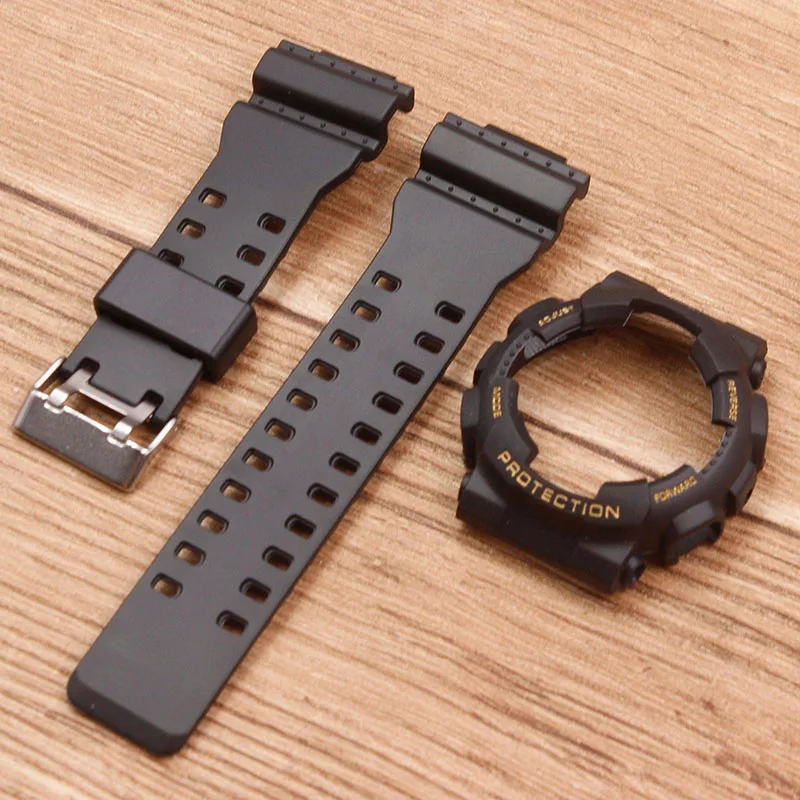 Аксессуары для часов резиновый чехол для часов Casio GA-110 100 120 GD-100 120 мужской женский ремешок для часов