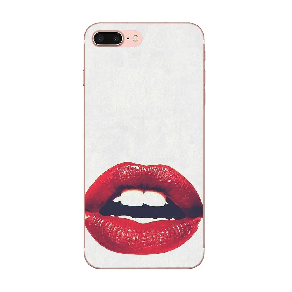 Эротическая девушка красные губы Pop Art роскошный для Galaxy A3 A5 A7 On5 On7 2015 2016 2017 Grand Alpha