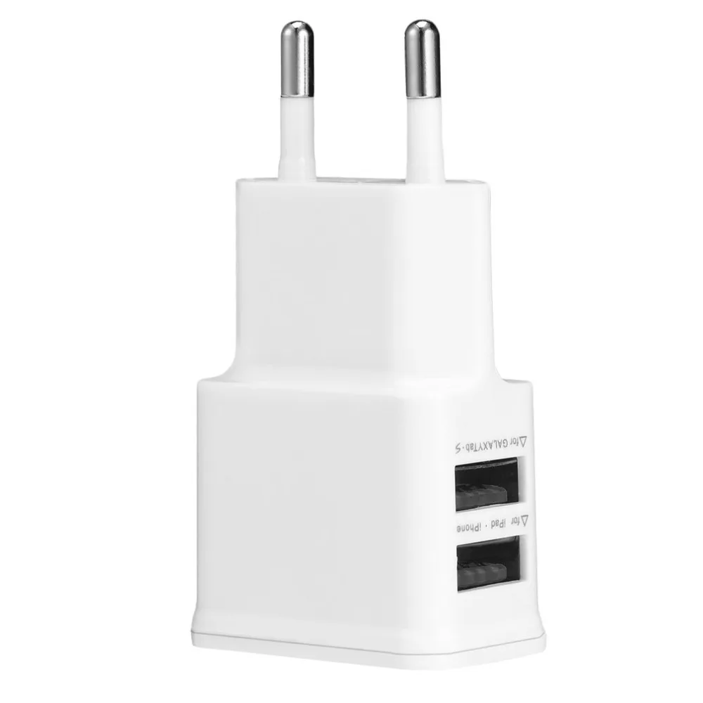 Двойной адаптер питания 2 а с портами USB ЕС для Samsung iPhone HTC MOTO Perfect-белый |