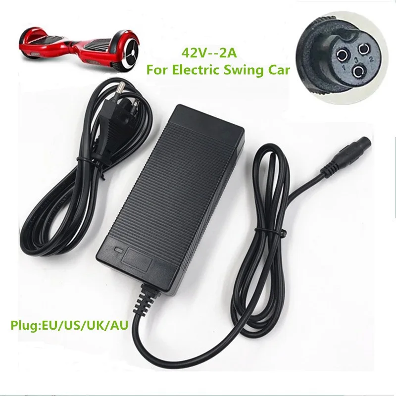 42V 2A Universal Battery Charger for Hoverboard Smart Balance Wheel 36v electric power scooter F1 A8 Adapter Charger EU/US/AU
