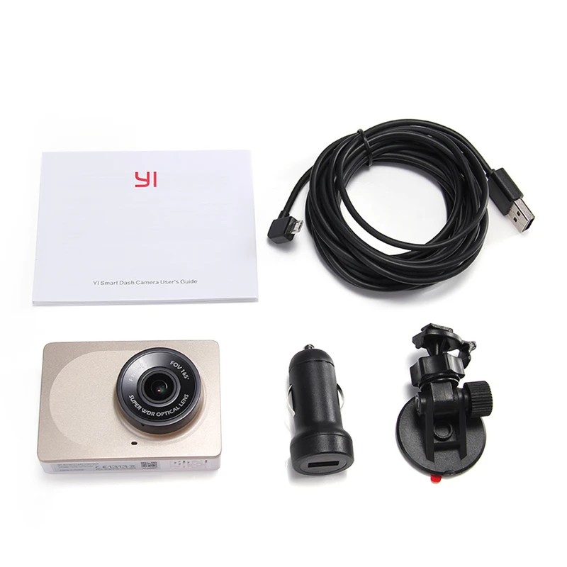 Yi DashCamera DVR международная версия WiFi 165 градусов 1080P 60fps 2 7 дюймов видеокамера для