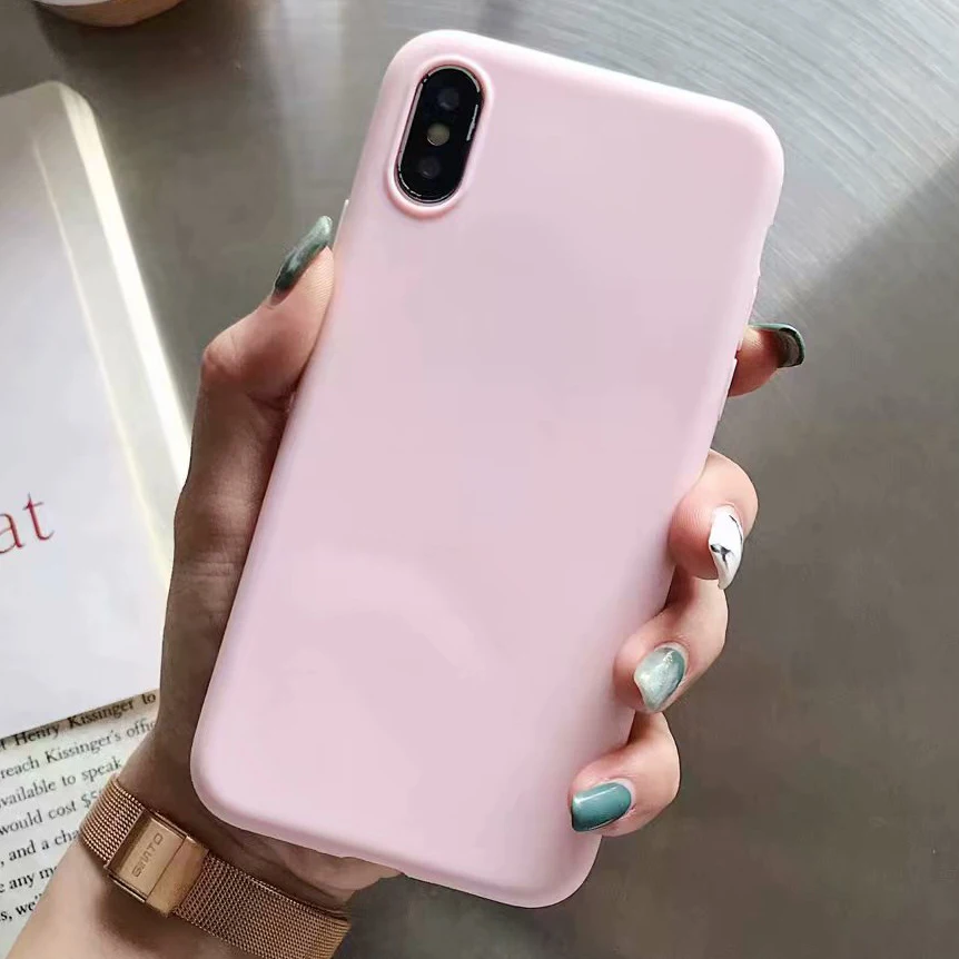 pink case Чехол для huawei Y3 Y5 Y6 II Y7 Prime Y9 Honor Play 5A Мягкий силиконовый чехол для телефона с кронштейном - Цвет: pink case