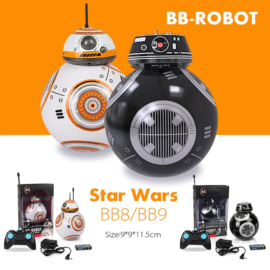 Звездные войны 7 BB8 BB9 2 4 ГГц/40 мГц дистанционного управления робот RC умный фигурка