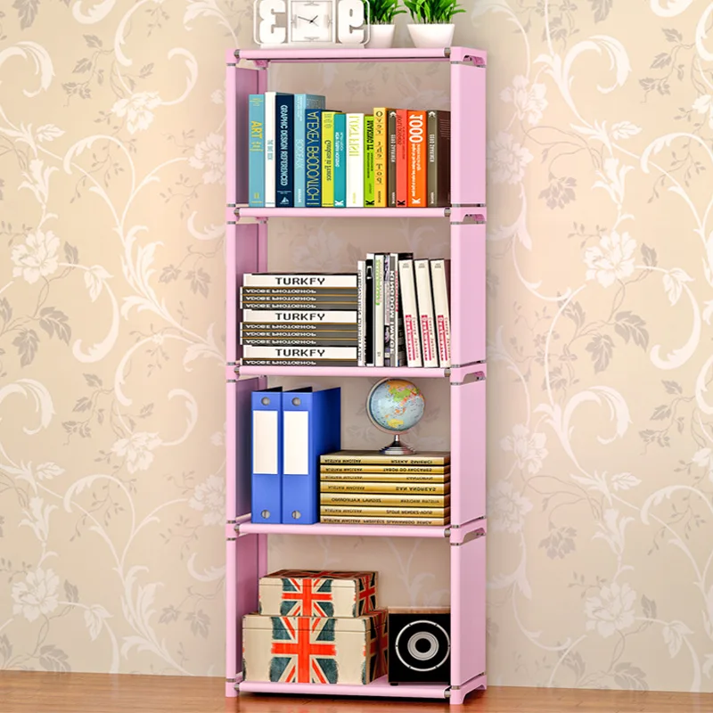 5 слоев DIY книжная полка свободно собранная Съемная Нетканая ткань стоячий