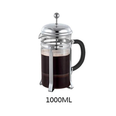 1000ML Бариста инструменты Портативный Кофе Maker кафе Главная Стекло французский Пресс фильтр чайник сделать Чай холодной варить Cafetera Ex Пресс o кувшин для молока - Цвет: 1000ML