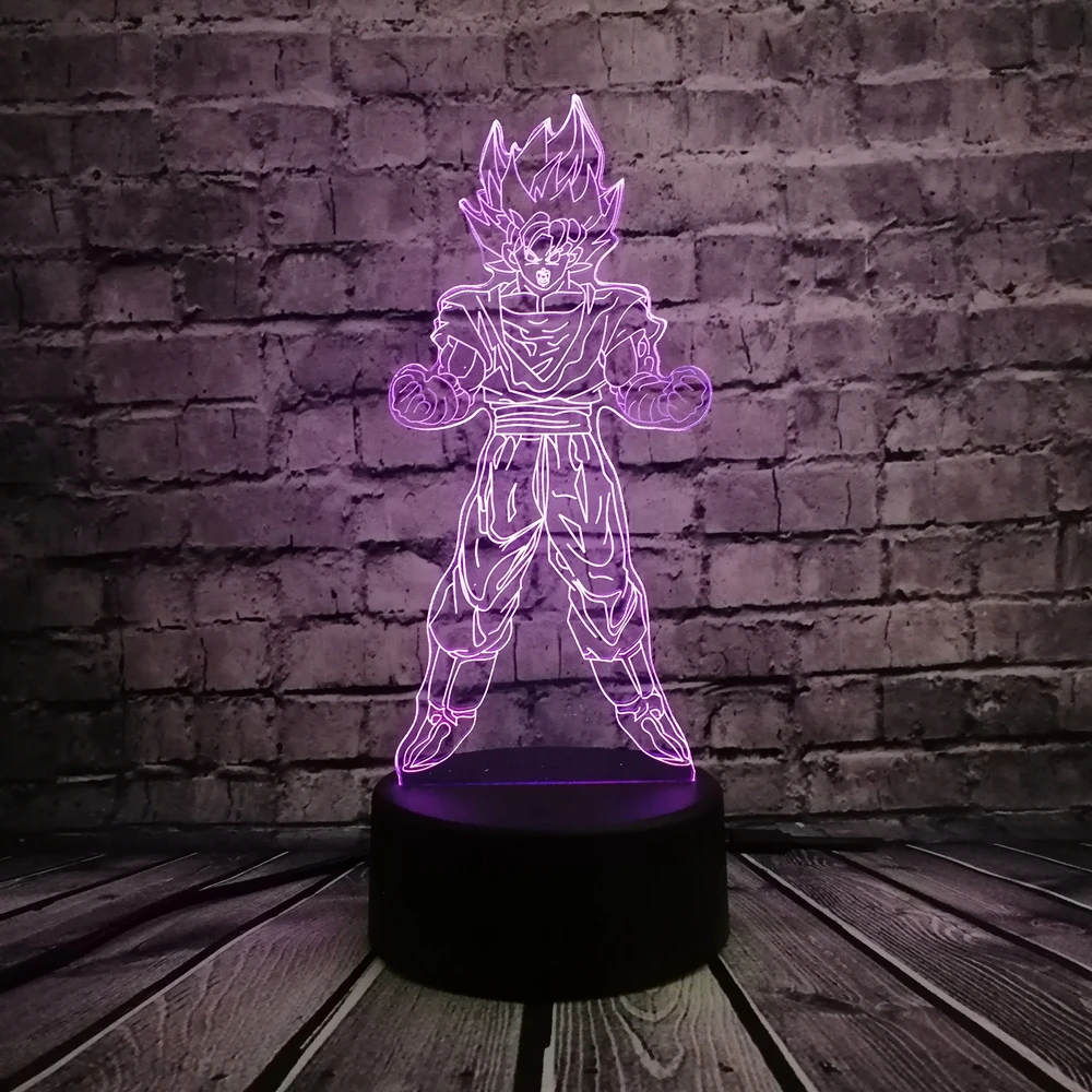 7 Dragon Ball Super Son Goku Kakarotto 3D настольная лампа Luminaria светодиодный ночник креативный