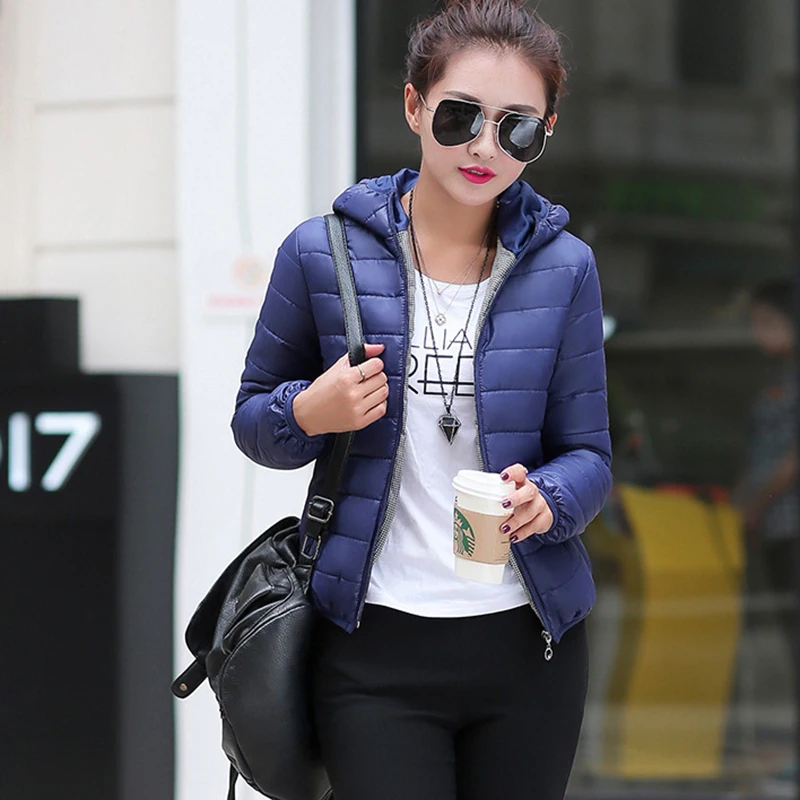 Новинка 2019 года женские зимние парки повседневные модные тонкие хлопковые