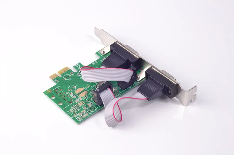 Серийная карта памяти PCI Express на 2 порта RS232 Адаптер Версии DB9 COM набор микросхем WCH
