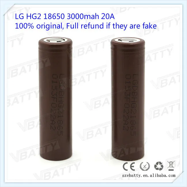100% Оригинальный аккумулятор для LG HG2 18650 3000 мАч 3 7 В литий ионный высокой мощности