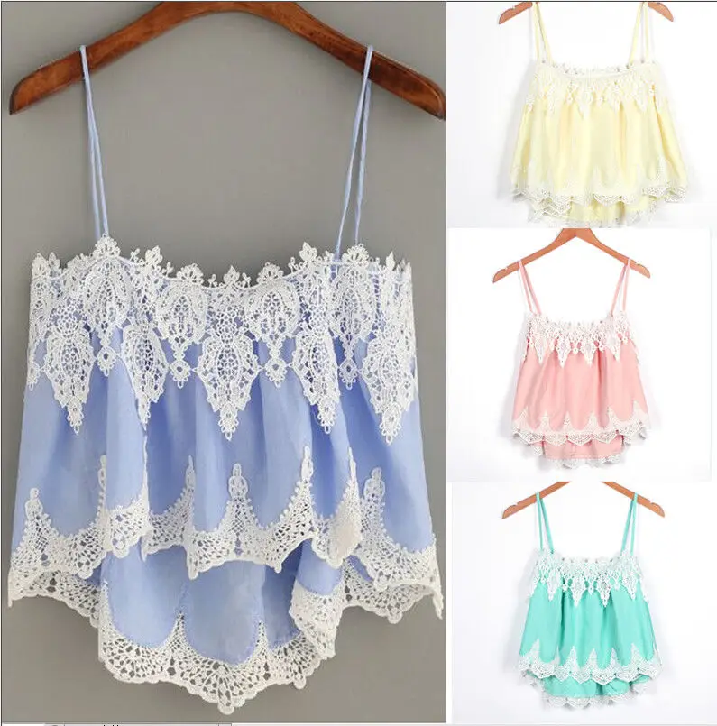 Сексуальный летний Женский Повседневный жилет без рукавов короткий топ блузка